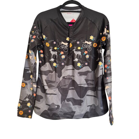 Terry Henley Jersey Women’s Size Small Cycling Black Forest Top NWT - Picture 4 of 12